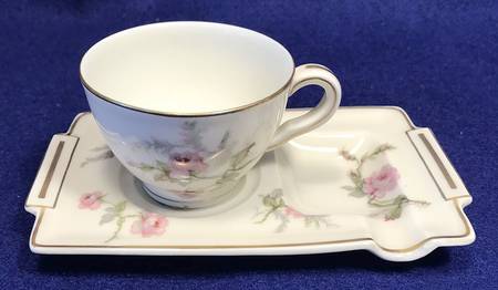 Sylvia White (Louis XIV, Newer) Demitasse Cup and Ashtray Set