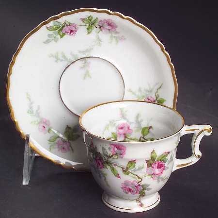 Sylvia White (Louis XIV, Newer) Footed Demitasse Cup & Saucer Set