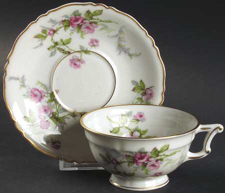 Sylvia White (Louis XIV, Newer) Footed Cup & Saucer Set