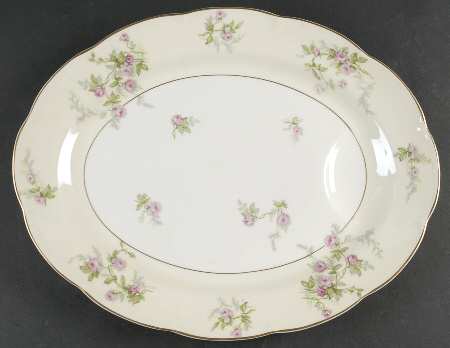 Sylvia Cream (Isle de France, Cream) 15" Oval Serving Platter