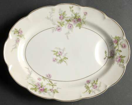 Sylvia Cream (Isle de France, Cream) 11" Oval Serving Platter
