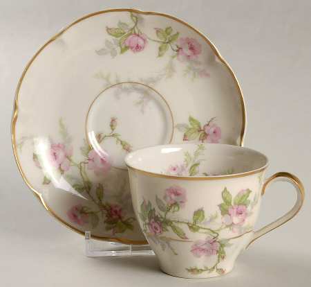 Sylvia Cream (Isle de France, Cream) Flat Demitasse Cup & Saucer Set
