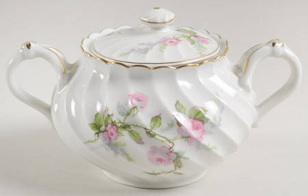 Sylvia White (Torse Shape) Sugar Bowl & Lid