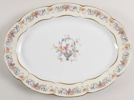 Symphony (Older, Gold Trim) 14" Oval Serving Platter