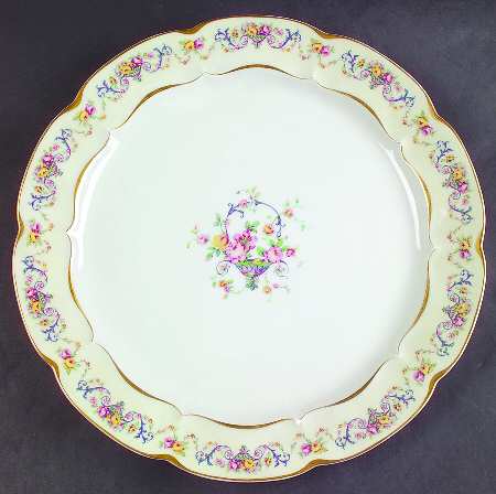 Symphony (Older, Gold Trim) 12" Chop Plate (Round Platter)