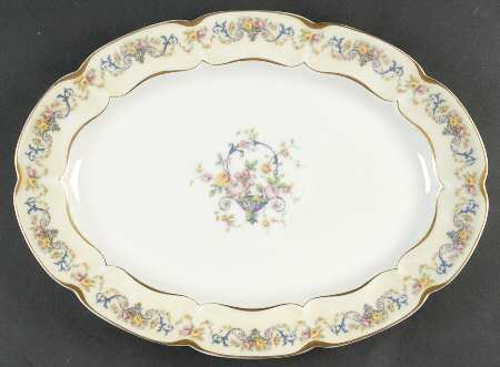 Symphony (Older, Gold Trim) 13" Oval Serving Platter