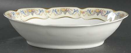 Symphony (Older, Gold Trim) 10" Oval Vegetable Bowl
