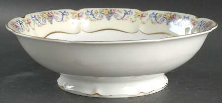 Symphony (Older, Gold Trim) 9" Round Vegetable Bowl