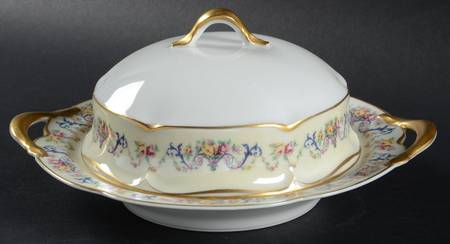 Symphony (Older, Gold Trim) Round Covered Butter