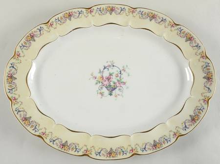 Symphony (Older, Gold Trim) 16" Oval Serving Platter