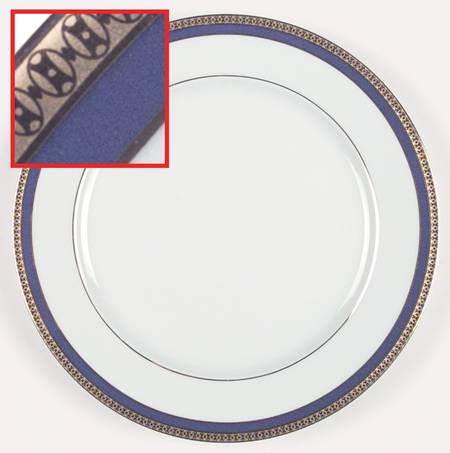 Symphonie Blue (Gold and Blue) Large Dinner Plate