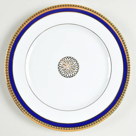 Symphonie Blue (Gold and Blue) Accent Dessert Luncheon Plate
