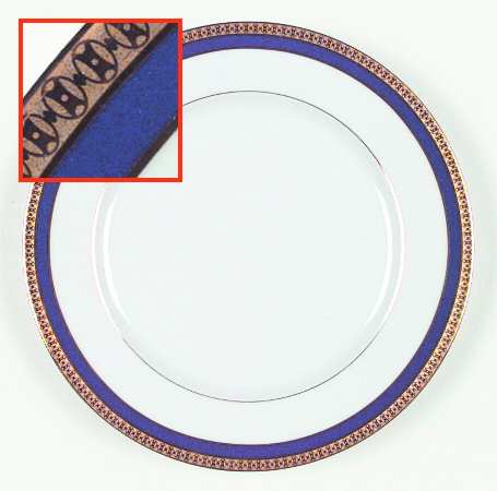 Symphonie Blue (Gold and Blue) Salad Plate