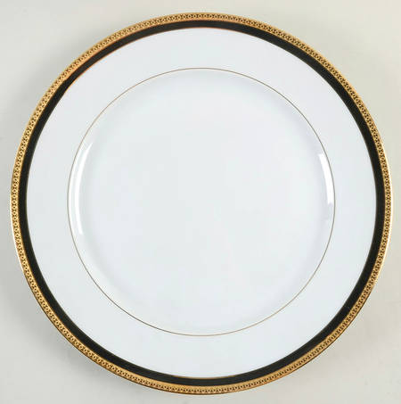 Symphonie Black (Gold and Black) 12" Chop Plate (Round Platter)