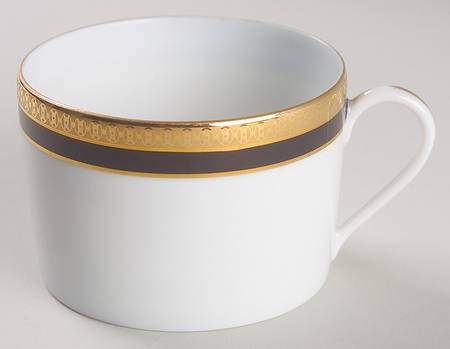 Symphonie Black (Gold and Black) Flat Cup