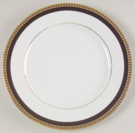 Symphonie Black (Gold and Black) Dessert Luncheon Plate