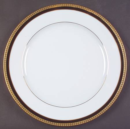 Symphonie Black (Gold and Black) Large Dinner Plate