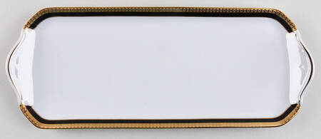 Symphonie Black (Gold and Black) Large Sandwich Tray