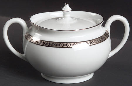 Symphonie Platine Sugar Bowl & Lid