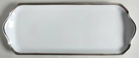 Symphonie Platine Oblong Cake Plate