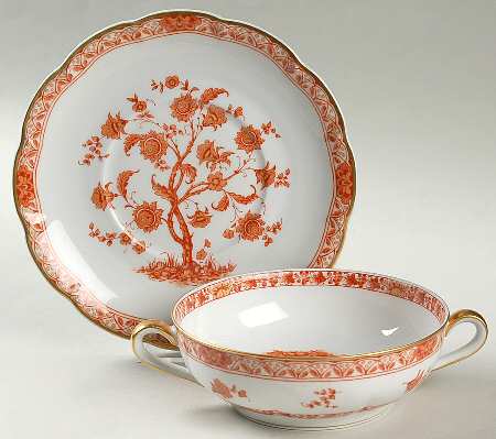 Tehran Flat Cream Soup Bowl & Saucer Set