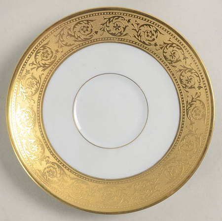 Thistle Gold Saucer for Flat Cup