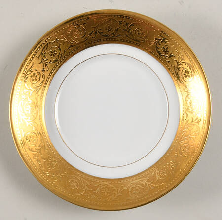 Thistle Gold Saucer for Flat Cup