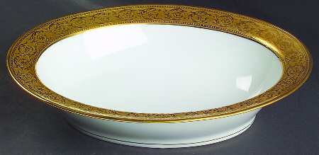 Thistle Gold 9" Oval Vegetable Bowl