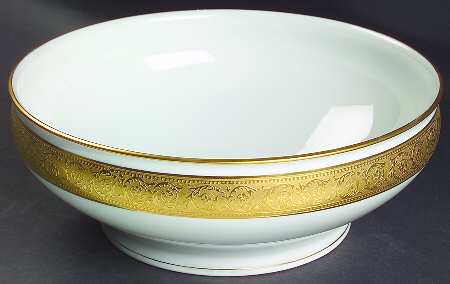 Thistle Gold 9" Salad Serving Bowl