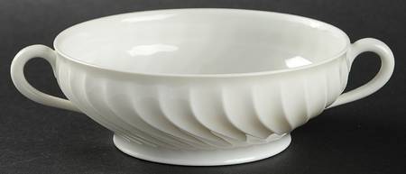 Torse White (Newer, Post 1950) Flat Cream Soup Bowl