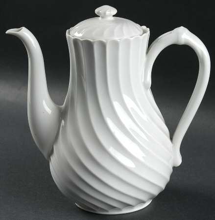 Torse White (Newer, Post 1950) Small Coffee Pot & Lid