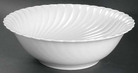 Torse White (Newer, Post 1950) 10" Large Salad Serving Bowl