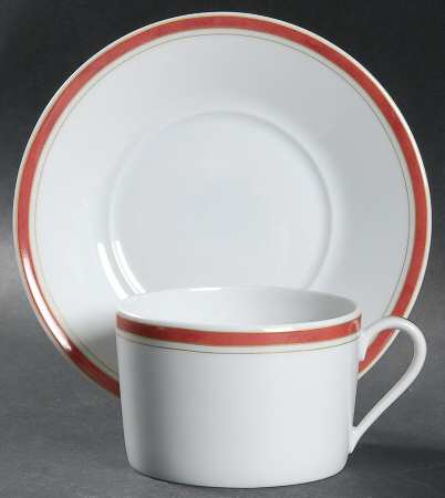 Toscane Ruby Flat Cup & Saucer Set