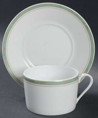 Toscane Veronese Flat Cup & Saucer Set by Haviland