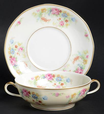 Toulons (Older) Flat Cream Soup Bowl & Saucer Set
