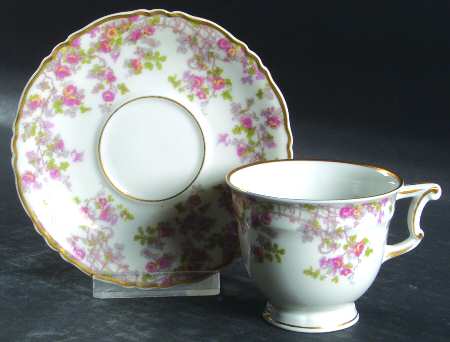 Trellis (Newer) Footed Demitasse Cup & Saucer Set