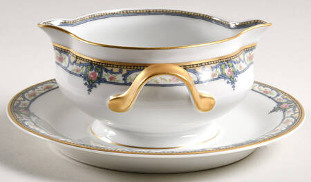 Troy (France) Gravy Boat with Attached Underplate