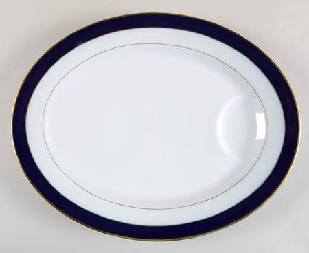 Turenne Cobalt Blue 15" Oval Serving Platter