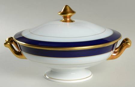 Turenne Cobalt Blue Round Covered Vegetable