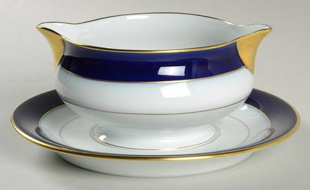 Turenne Cobalt Blue Gravy Boat & Underplate