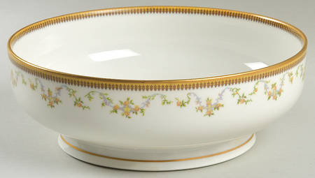 The Valmont (Old, Gold Trim) 8" Round Vegetable Bowl