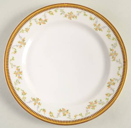 The Valmont (Old, Gold Trim) Luncheon Plate
