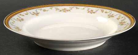The Valmont (Old, Gold Trim) Large Rim Soup Bowl