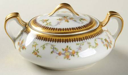 The Valmont (Old, Gold Trim) Mini Sugar Bowl & Lid
