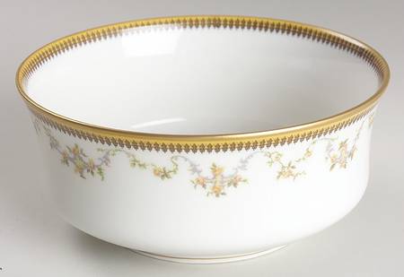 The Valmont (Old, Gold Trim) Cranberry Bowl