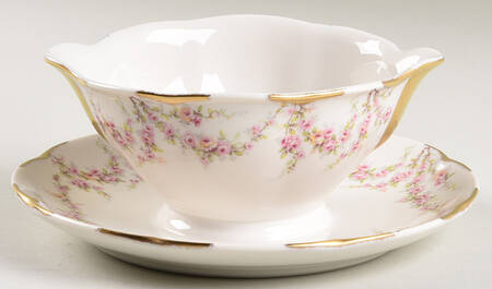 Varenne (New York) Round Gravy Boat/Attached Underplate by Haviland