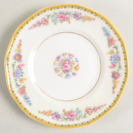 Vendome (Older, Yellow Trim) Bread & Butter Plate