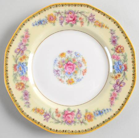 Vendome (Older, Yellow Trim) Salad Plate