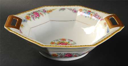 Vendome (Older, Yellow Trim) 10" Octagonal Vegetable Bowl