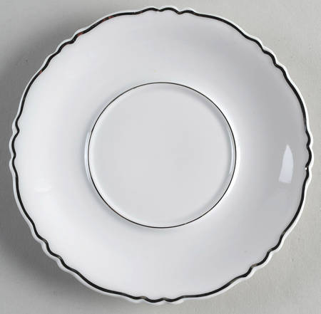 Versailles White (Platinum Trim) Saucer for Cream Soup Bowl